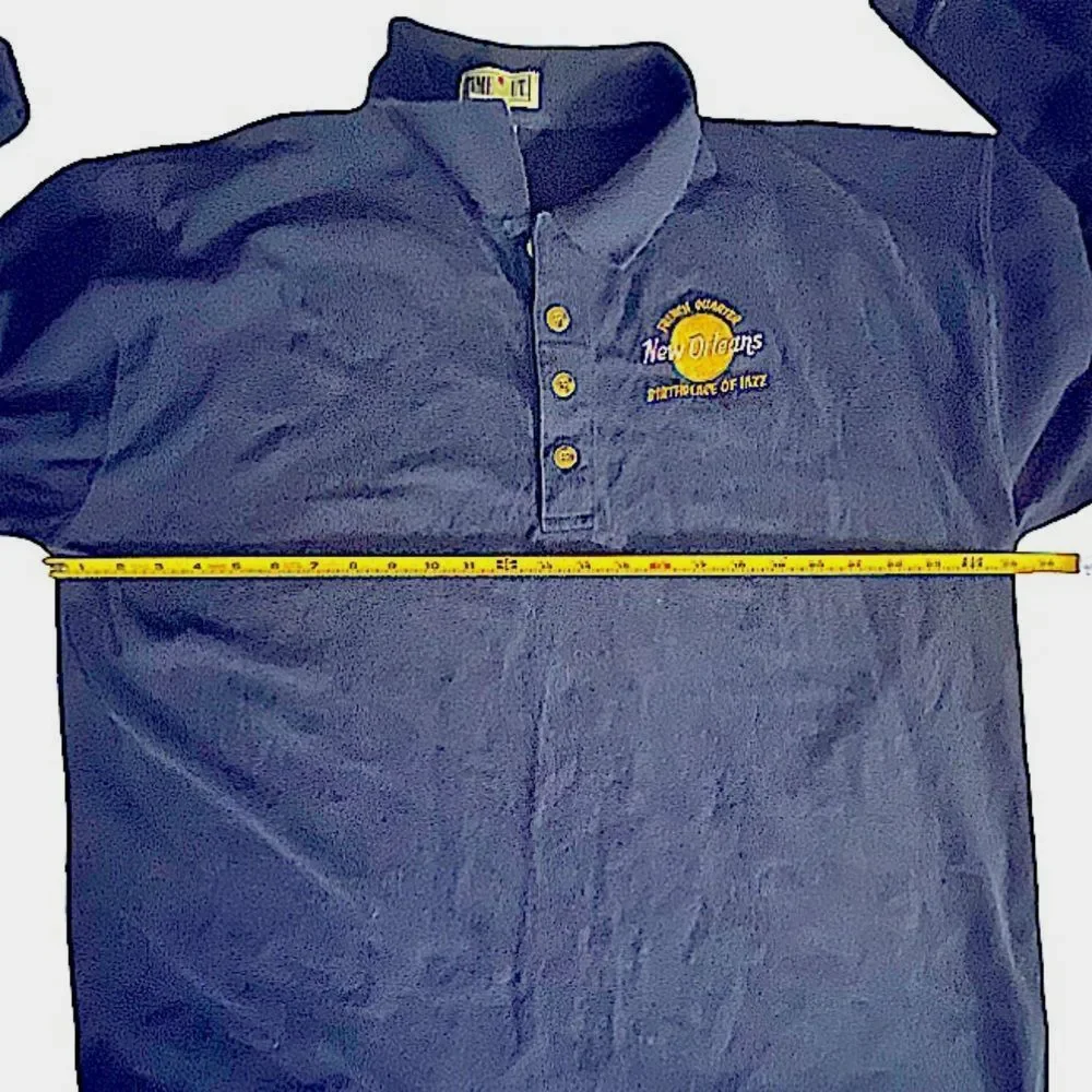 Time Out Men's Size XL Long Sleeve Polo Shirt French Quarter Classiccore Basic - Picture 3 of 8